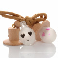 manufacture 5ml round shape hanging car perfume bottle with wooden cap